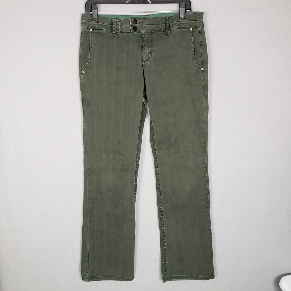 Horny Toad Organic Cotton Twill Chino Pants Green Granola Girl Gorpcore Size 8